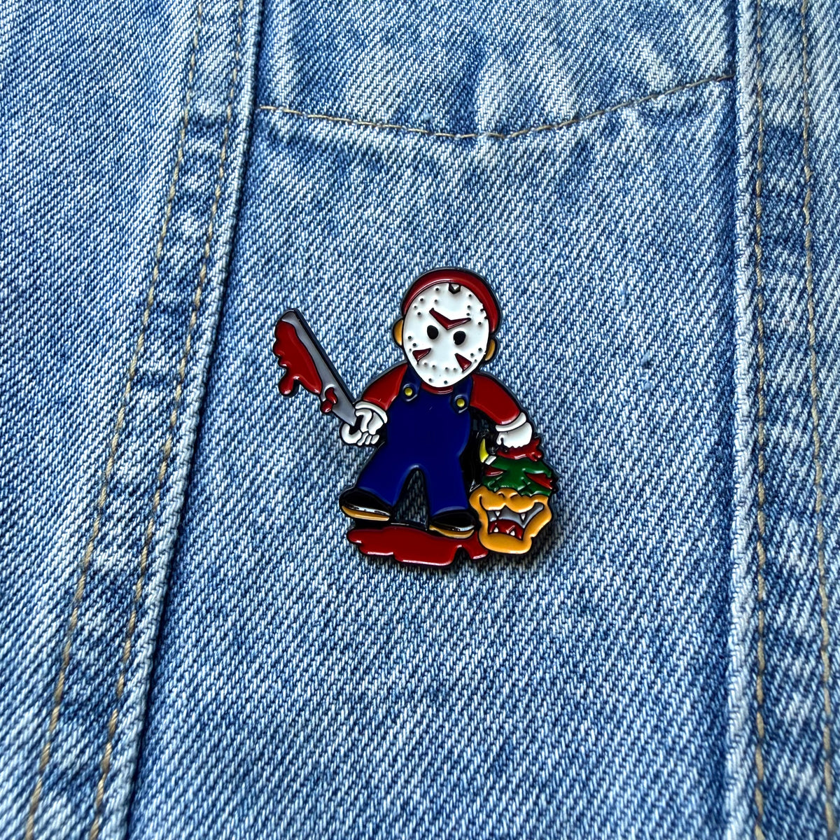 PIN MARIO X JASON VORHEES