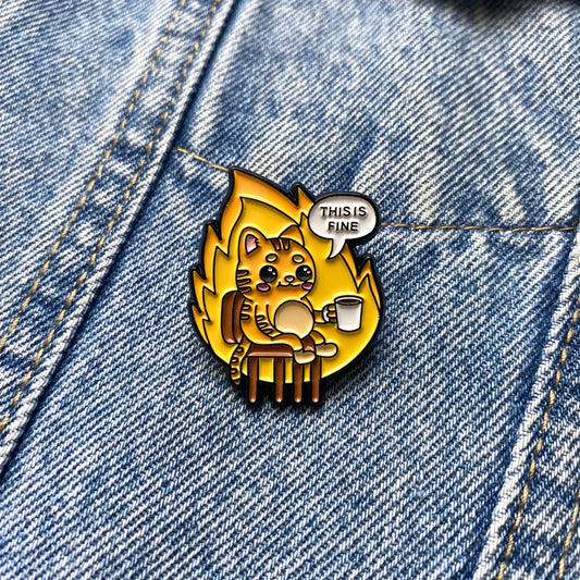 PIN GATO THIS IS FINE