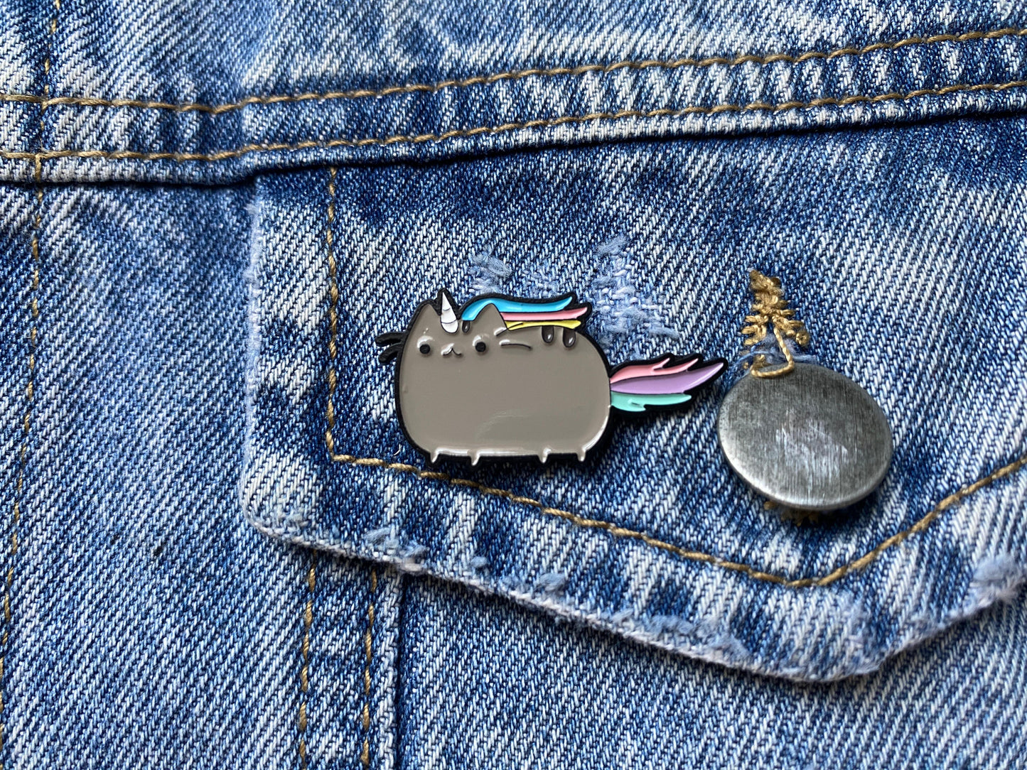 PIN GATO UNICORNIO